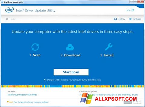 Ekraanipilt Intel Driver Update Utility Windows XP