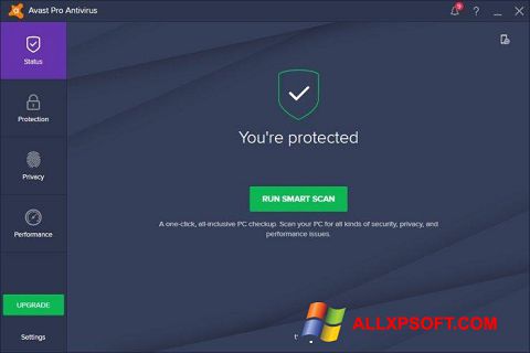Ekraanipilt Avast! Pro Antivirus Windows XP