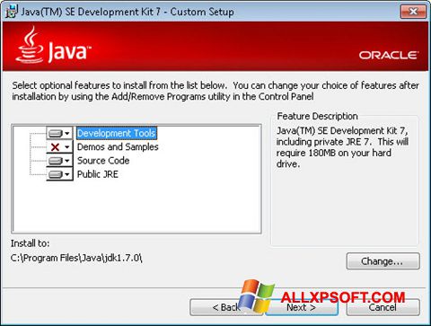 Ekraanipilt Java Development Kit Windows XP