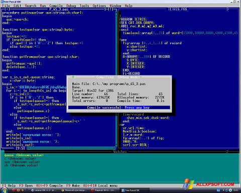 Ekraanipilt Free Pascal Windows XP