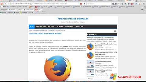 Ekraanipilt Mozilla Firefox Offline Installer Windows XP