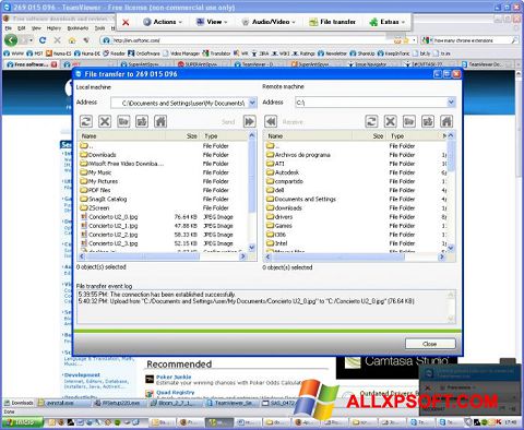 Ekraanipilt TeamViewer Windows XP