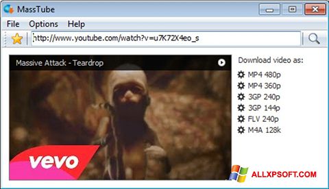 Ekraanipilt MassTube Windows XP