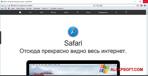 Ekraanipilt Safari Windows XP