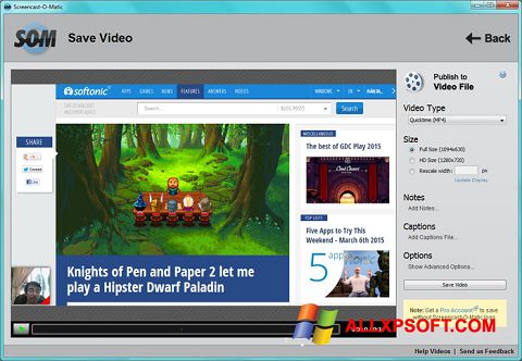Ekraanipilt Screencast-O-Matic Windows XP