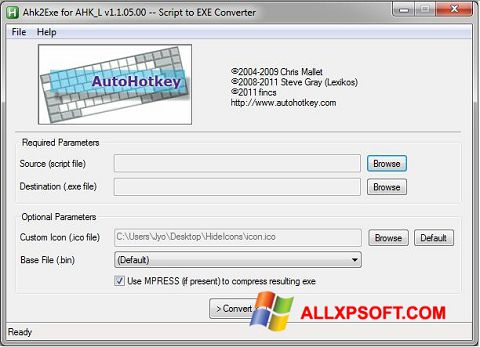 Ekraanipilt AutoHotkey Windows XP