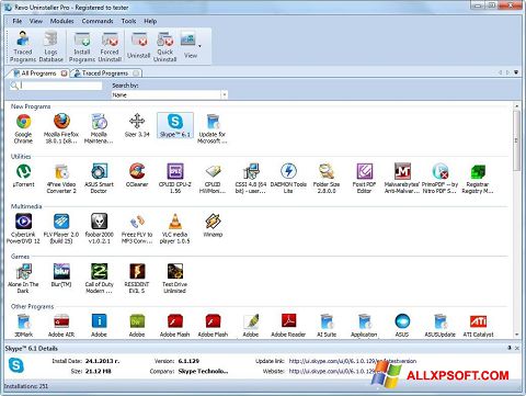 Ekraanipilt Revo Uninstaller Windows XP