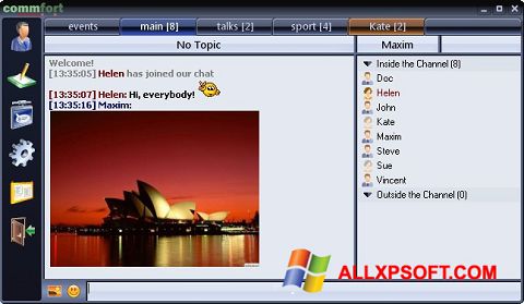 Ekraanipilt CommFort Windows XP