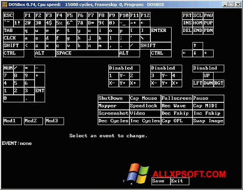 Ekraanipilt DOSBox Windows XP