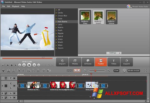 Ekraanipilt Movavi Video Suite Windows XP