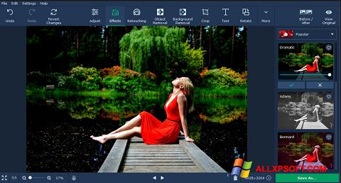 Ekraanipilt Movavi Photo Editor Windows XP
