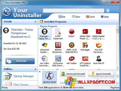 Ekraanipilt Your Uninstaller Windows XP