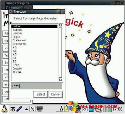 Ekraanipilt ImageMagick Windows XP