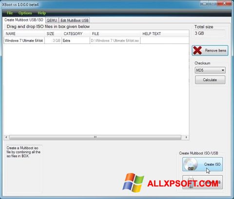 Ekraanipilt XBoot Windows XP