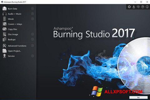 Ekraanipilt Ashampoo Burning Studio Windows XP