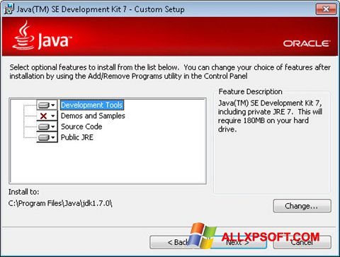 Ekraanipilt Java SE Development Kit Windows XP