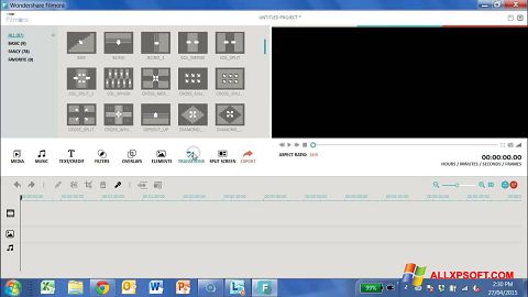 Ekraanipilt Wondershare Filmora Windows XP