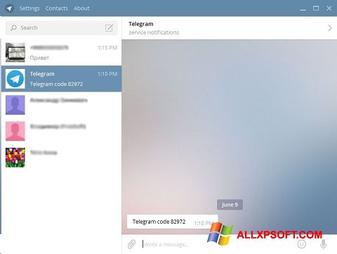 Ekraanipilt Telegram Desktop Windows XP